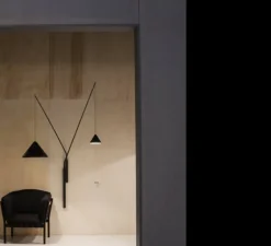 Applique*Vibia Applique murale, North, 5635, , LED, dim, 2700k, 1598 lm, L250cm, H175cm - noir