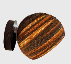 Applique murale, Nova, marron, Ø25cm, H17,2cm - Az'Art