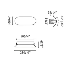 Applique murale, Novo 250, beige, LED, 2700K, 344 lm, L25cm, H10,8cm - Faro
