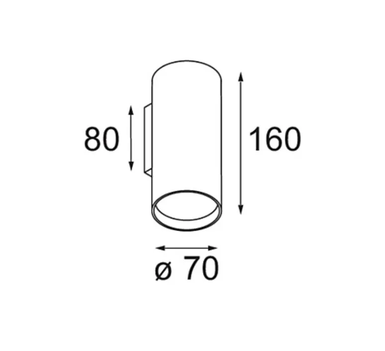 Applique*Modular Applique murale, Nude 70 1x, , LED, 2700K, 599 lm, Ø7cm, H16cm - bronze brossé