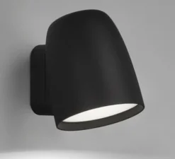 Applique*Bover Applique murale, Nut A/01 sans bouton, , IP54, LED, dim, 2700K, 950 lm, L10cm, H13,5cm - noir