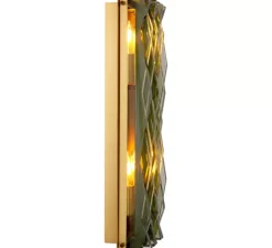 Applique*Eichholtz Applique murale, Nuvola L, , L18cm, H50cm - laiton antique, verre transparent vert