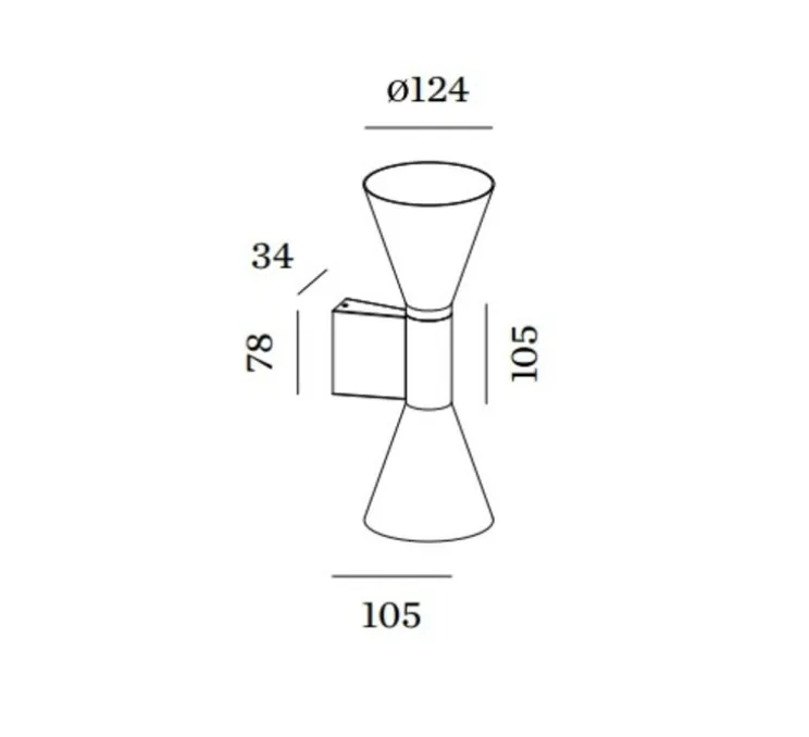 Applique murale, Odrey 2.4, blanc, L12,4cm, H10,5cm - Wever&Ducré