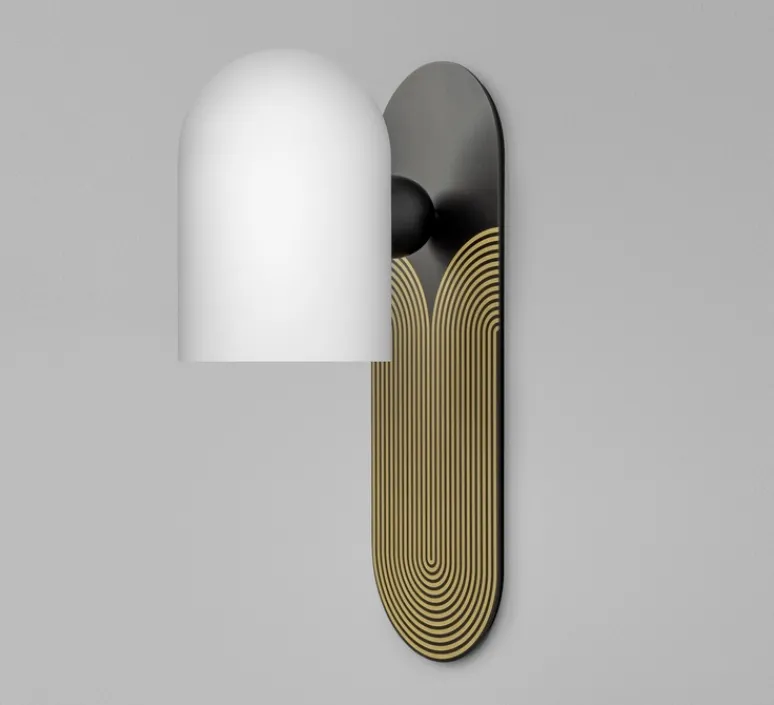 Applique*Schwung Applique murale, Odyssey Kyoto Medium, , L10,5cm, H30,5cm - noir et or