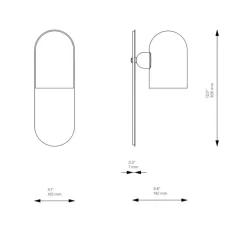 Applique*Schwung Applique murale, Odyssey Kyoto Medium, , L10,5cm, H30,5cm - laiton