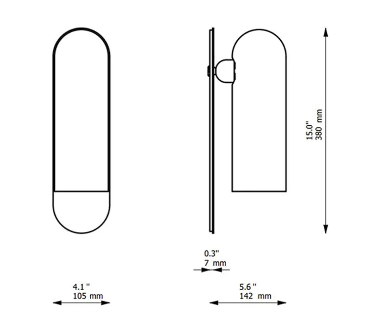 Applique murale, Odyssey Large, opalin et laiton poli, L10,5cm, H38cm - Schwung
