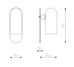 Applique*Schwung Applique murale, Odyssey Paris, , L10,5cm, H30,5cm - laiton