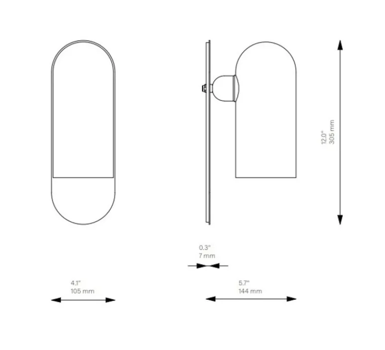 Applique*Schwung Applique murale, Odyssey Paris, , L10,5cm, H30,5cm - laiton