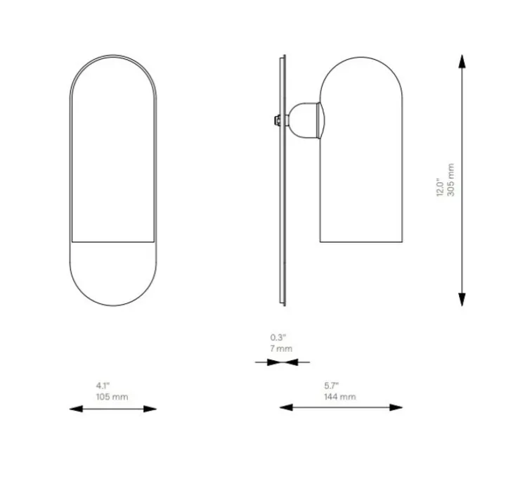 Applique murale, Odyssey Paris, noir, L10,5cm, H30,5cm - Schwung