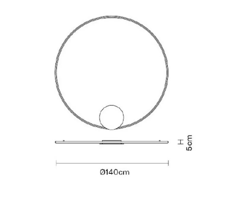 Applique*Fabbian Applique murale, Olympic F45, , IP40,LED, 2700k, Ø140cm, P5cm - bronze