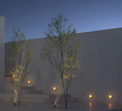 Applique murale, Oma, Ambre, IP65, LED, dim, 3000K, 144 lm, Ø13,4cm, H8,7cm - Beneito Faure