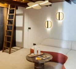 Applique*LZF Applique murale, Omma, , LED, dim, 3000K, 840 lm, L36cm, H36cm - blanc naturel, structure or