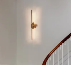 Applique*Umage Applique murale, Omni Wall, , LED, dim, 2700K, 1000 lm, L74cm, H16,6cm - laiton