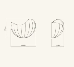 Applique*Lobo Atelier Applique murale, Onna M, , L25cm, H17,8cm - gris rainstorm