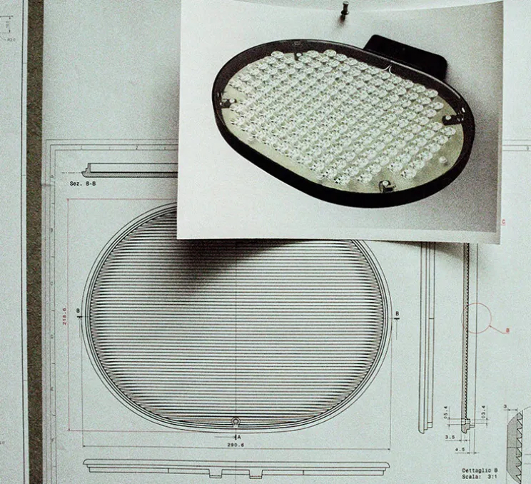 Applique murale, Oplight 1, blanc texturé, LED, 2700K, 1290lm, L22cm, H9,5cm - Flos