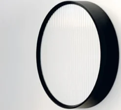 Applique*Axolight Applique murale, Orbis cannelé, , Ø32,2cm - noir