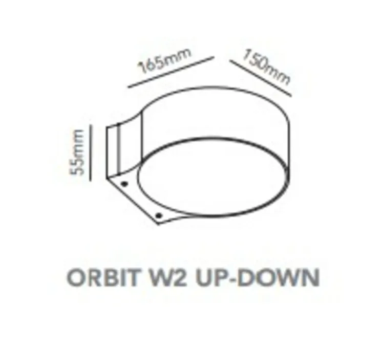 Applique murale, Orbit Wall W2, blanc, IP54, LED, 2700K, 2160 lm, L16,5cm, H5,5cm - Light Point