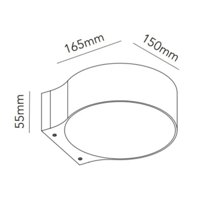 Applique murale, Orbit Wall W2, titanium, IP54, LED, 2700K, 2160 lm, L16,5cm, H5,5cm - Light Point