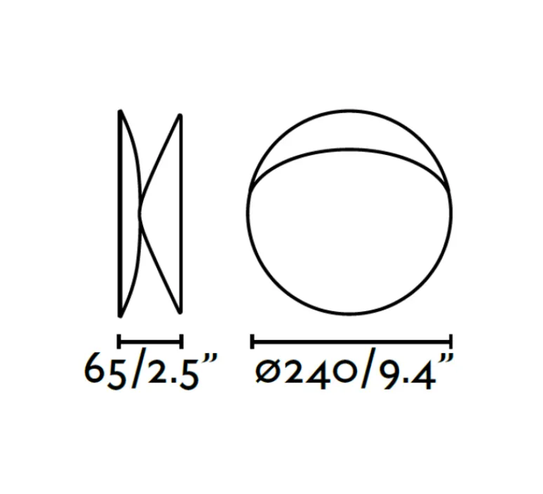 Applique*Faro Applique murale, orientable, Ovo, , Ø24cm - blanc