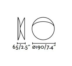 Applique*Faro Applique murale, orientable, Ovo, , Ø19cm - blanc