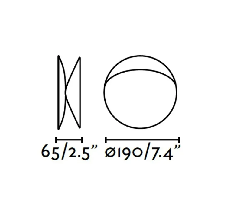 Applique*Faro Applique murale, orientable, Ovo, , Ø19cm - blanc