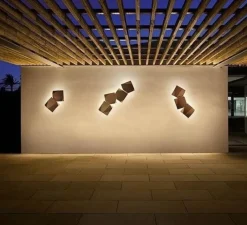 Applique*Vibia Applique murale, ORIGAMI, 4506, , IP65, LED, dim, 2700K, 2269 lm, 70cm, H91cm - marron