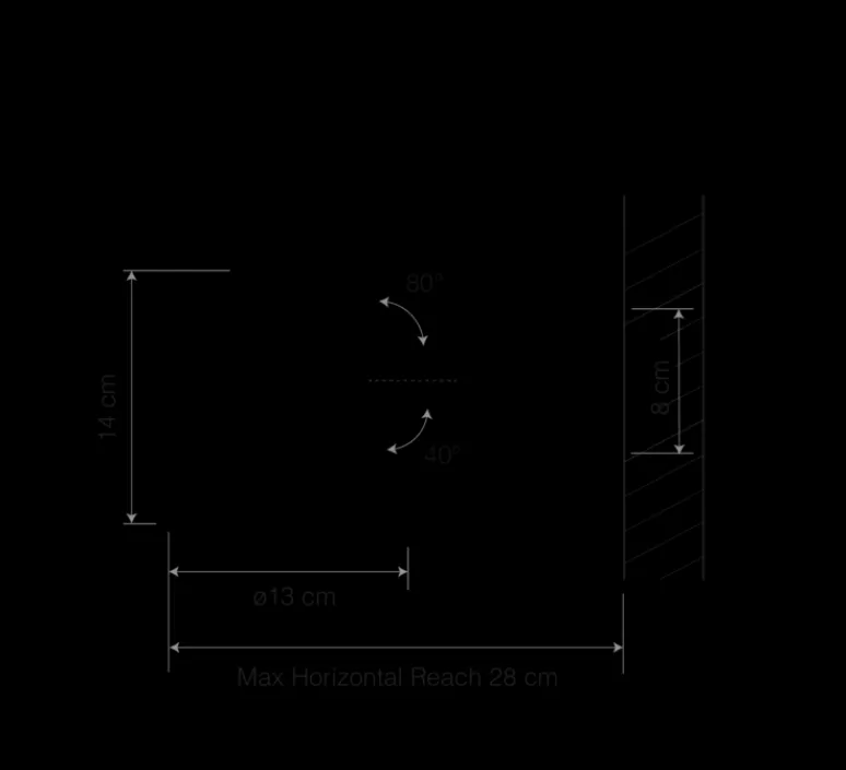 Applique*Anglepoise Applique murale, Original 1227 Mini, jet black, Ø13cm, H14cm - noir