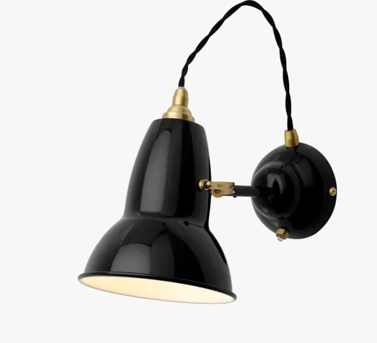 Applique*Anglepoise Applique murale, Original 1227, ,Ø14cm, H16cm - noir et laiton