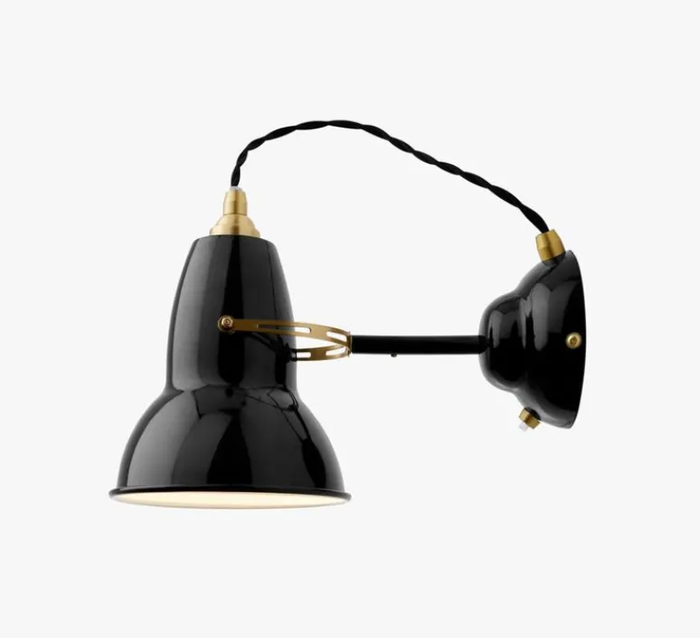 Applique*Anglepoise Applique murale, Original 1227, ,Ø14cm, H16cm - noir et laiton