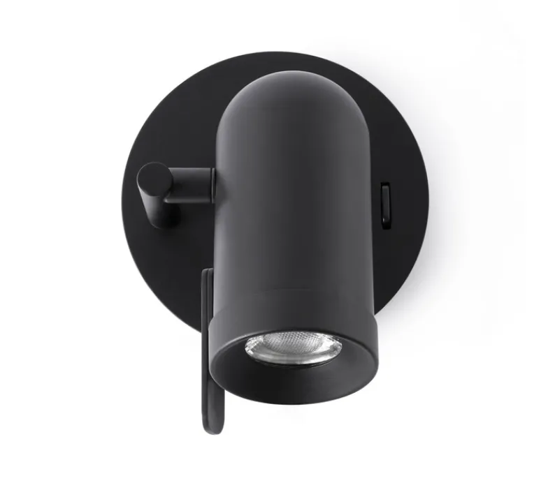 Applique*Faro Applique murale, Orleans, interrupteur, noir, L15cm, H20cm - noir et or