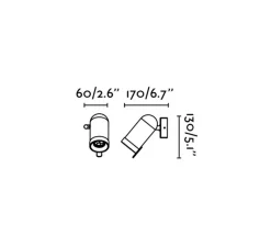 Applique*Faro Applique murale, Orleans, interrupteur, noir, L15cm, H20cm - noir et or