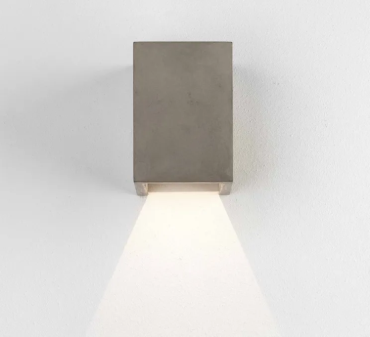 Applique murale, Oslo 120 Led, béton mat, IP65, LED, 3000k, 61 lm, L8,4cm, H12cm - Astro