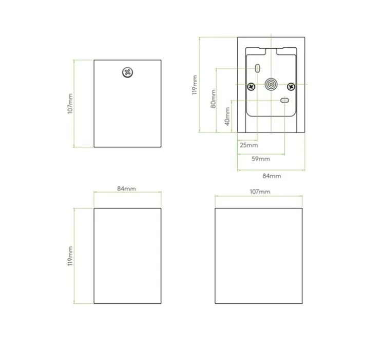 Applique murale, Oslo 120 Led, béton mat, IP65, LED, 3000k, 61 lm, L8,4cm, H12cm - Astro