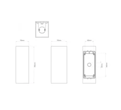 Applique*Astro Applique murale, Oslo 255 LED, , IP65, LED, 3000K, 270 lm, L9cm, H25,5cm - noir texturé