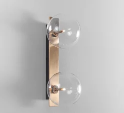 Applique*Schwung Applique murale, Oslo Dual, , L15cm, H40cm - laiton brossé