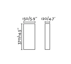 Applique*Faro Applique murale, Otton R, , L15cm, H37cm - naturel