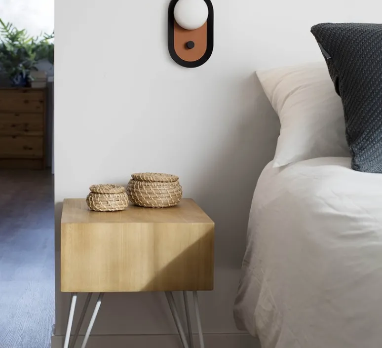 Applique*Faro Applique murale ou lampe à poser, Maya, , LED, dim, 2700K, 580 lm, L8,9cm, H20,6cm - terracotta/noir