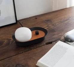 Applique*Faro Applique murale ou lampe à poser, Maya, , LED, dim, 2700K, 580 lm, L8,9cm, H20,6cm - terracotta/noir