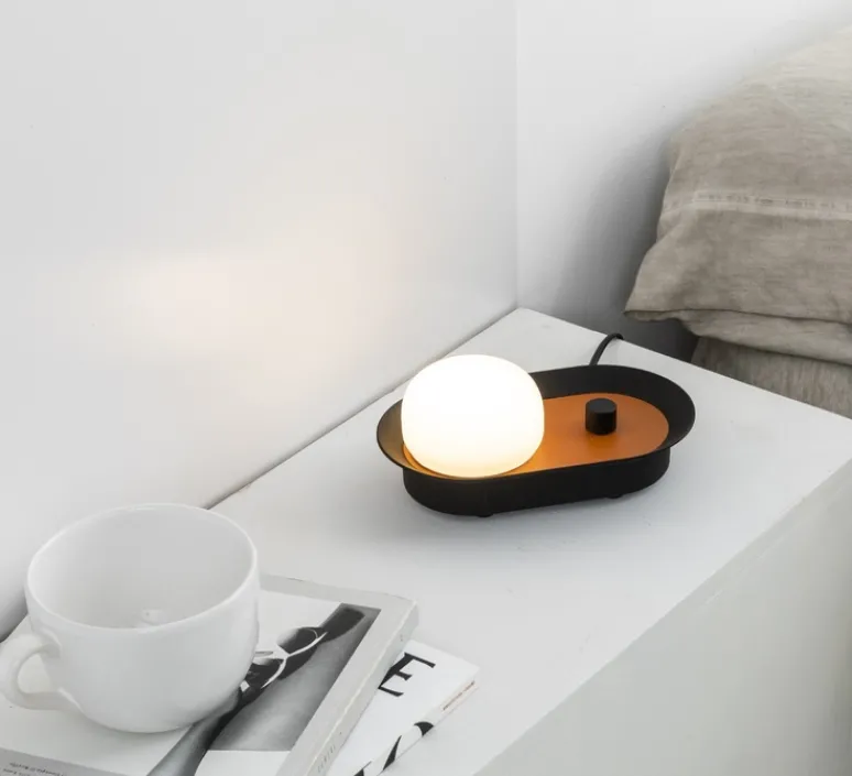 Applique*Faro Applique murale ou lampe à poser, Maya, , LED, dim, 2700K, 580 lm, L8,9cm, H20,6cm - terracotta/noir