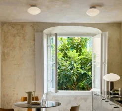 Applique|Plafonnier & Spot*Andtradition Applique murale ou plafonnier, Mist AP22, , IP44, L25cm, H25cm - blanc opalin