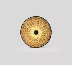 Applique murale ou plafonnier, Costas 400 P70, noir mat, Ø40cm, H7cm - Faro