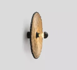 Applique murale ou plafonnier, Costas 400 P70, noir mat, Ø40cm, H7cm - Faro