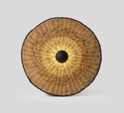 Applique murale ou plafonnier, Costas 600 H70, noir mat, Ø60cm, H7cm - Faro