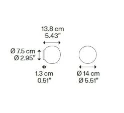 Plafonnier & Spot|Applique*Lodes Applique murale ou Plafonnier, Volum 14, , IP54, Ø14cm, H13,8cm - blanc brillant