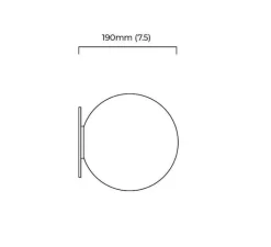 Plafonnier & Spot|Applique*CTO lighting Applique murale ou plafonnier, Mezzo Flush Large, , IP44, Ø19cm, H19cm - laiton