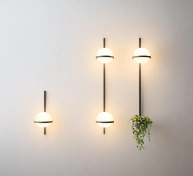 Applique*Vibia Applique murale, Palma 3710, , LED, 2700K, 685lm, L22cm, H55cm - graphite
