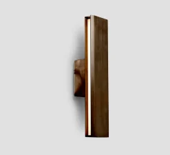 Applique murale, Papilio single, laiton bruni, LED, dim, 2700K, lm, L8cm, H30cm - Anour