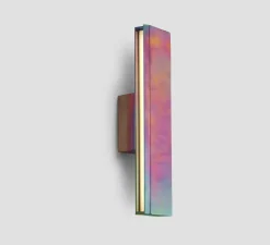 Applique murale, Papilio single, chrome opal sombre, LED, dim, 2700K, lm, L8cm, H30cm - Anour