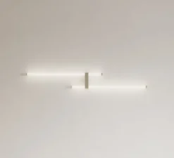 Applique*Axolight Applique murale, Paralela, Modèle 8, driver et fixation murale inclus, , LED, dim, 2700K, 1418 lm, Ø3cm, H93,6cm - Greige