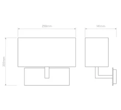 Applique*Astro Applique murale, Park Lane, bronze, abat-jour blanc, L25cm, H20,5cm - bronze, blanc